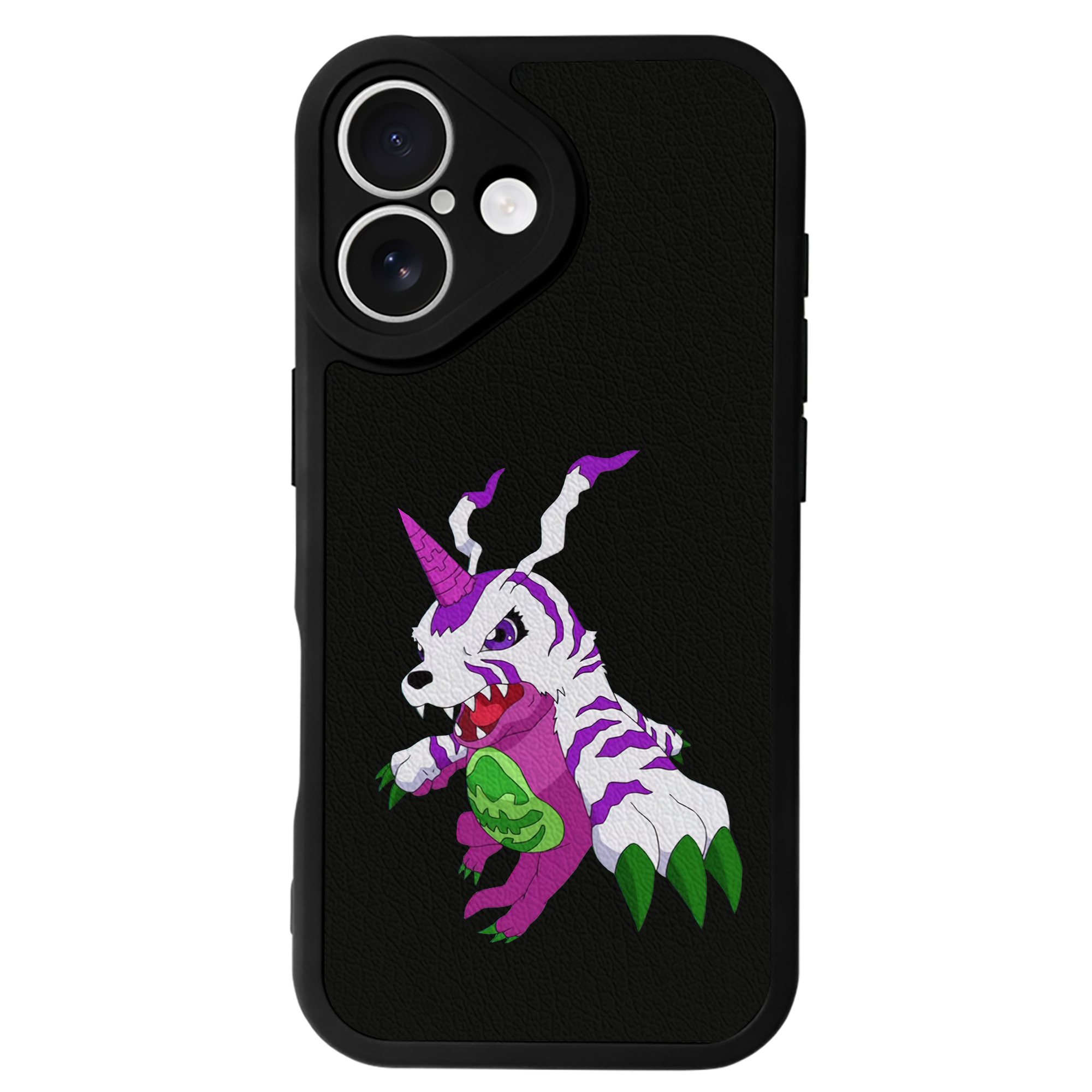 （画像用） Digimon デジタルモンスター/デジモン 【iPhone 16シリーズ対応】シリコンスマホケース（レザー調） 材質：シリコン
